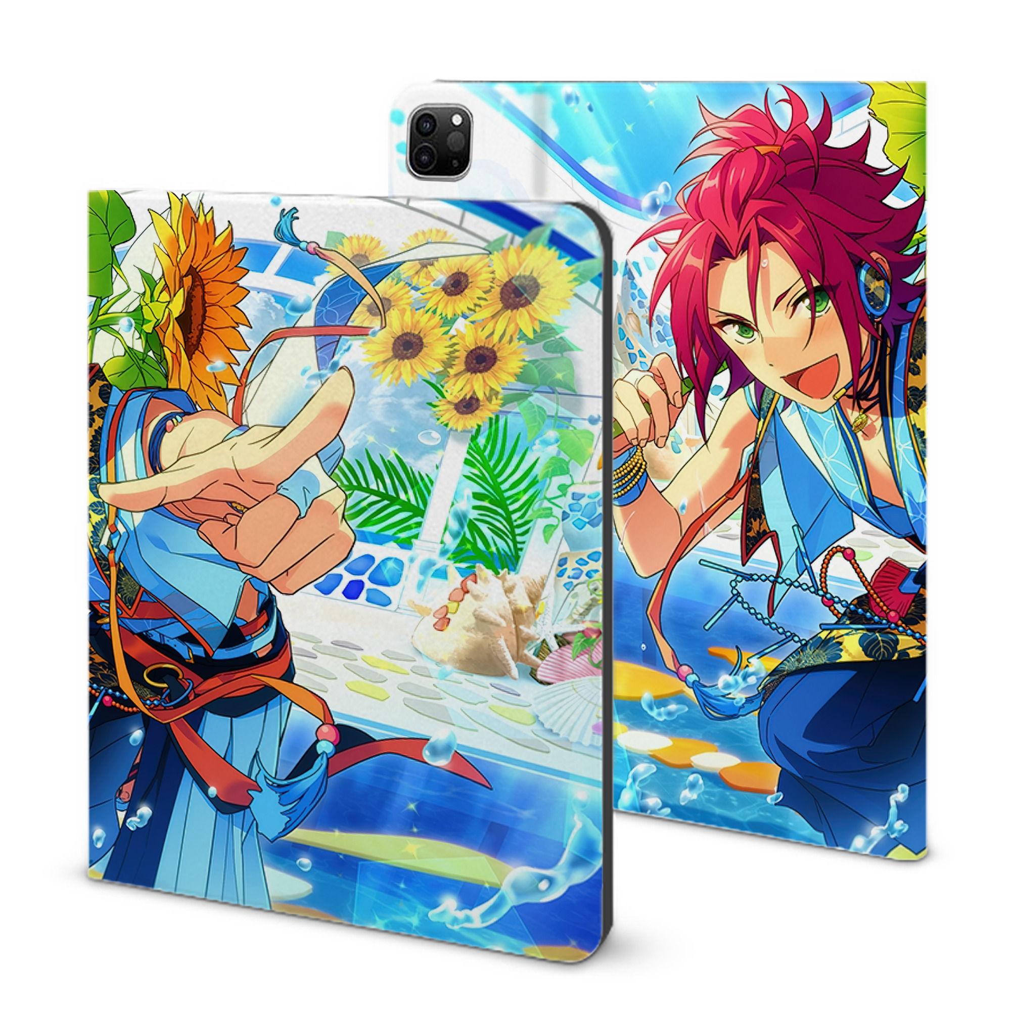 （画像用） あんさんぶるスターズ! Ensemble Stars IPad ケース ブック型 PUレザー TPU 耐衝撃 軽量 薄型 ペン収納なし 全面保護 IPad 各モデル対応